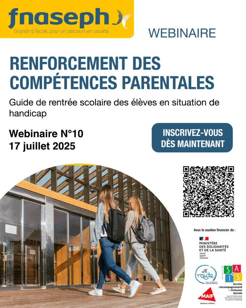 Affiche du 10ème webinaire FNASEPH -  Guide de rentrée scolaire des élèves en situation de handicap